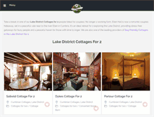 Tablet Screenshot of cottagesmadefortwo.com